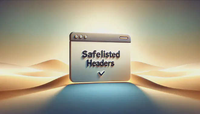 A browser window saying 'Safelisted Headers'
